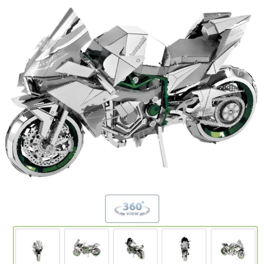 3D Metal Model IconX Premium Series KAWASAKI NINJA H2R